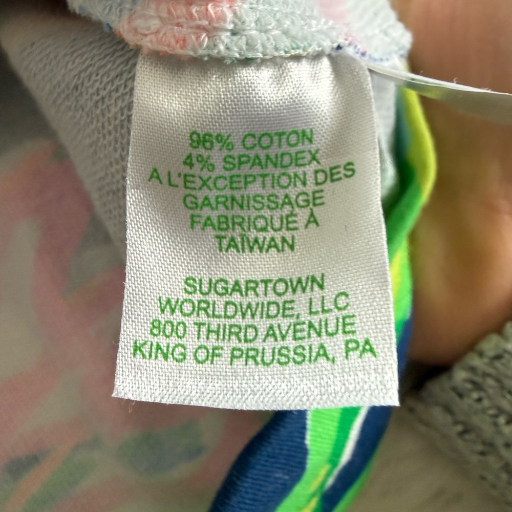 Lilly Pulitzer floral half-zip pullover with pineapple tassel - Picture 6 of 6